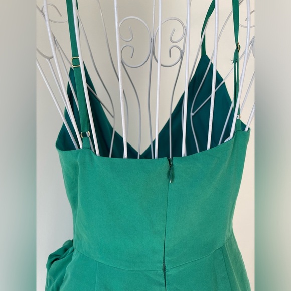Lovers and Friends Orchid midi Dress Lucky Charm back zip v neck Green SZ XS - Picture 8 of 12